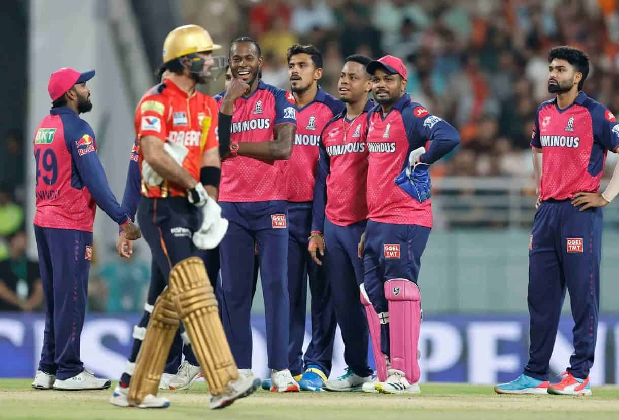 राजस्थान रॉयल्स बनाम पंजाब किंग्स आईपीएल 2025 मैच का एक्शन सीन